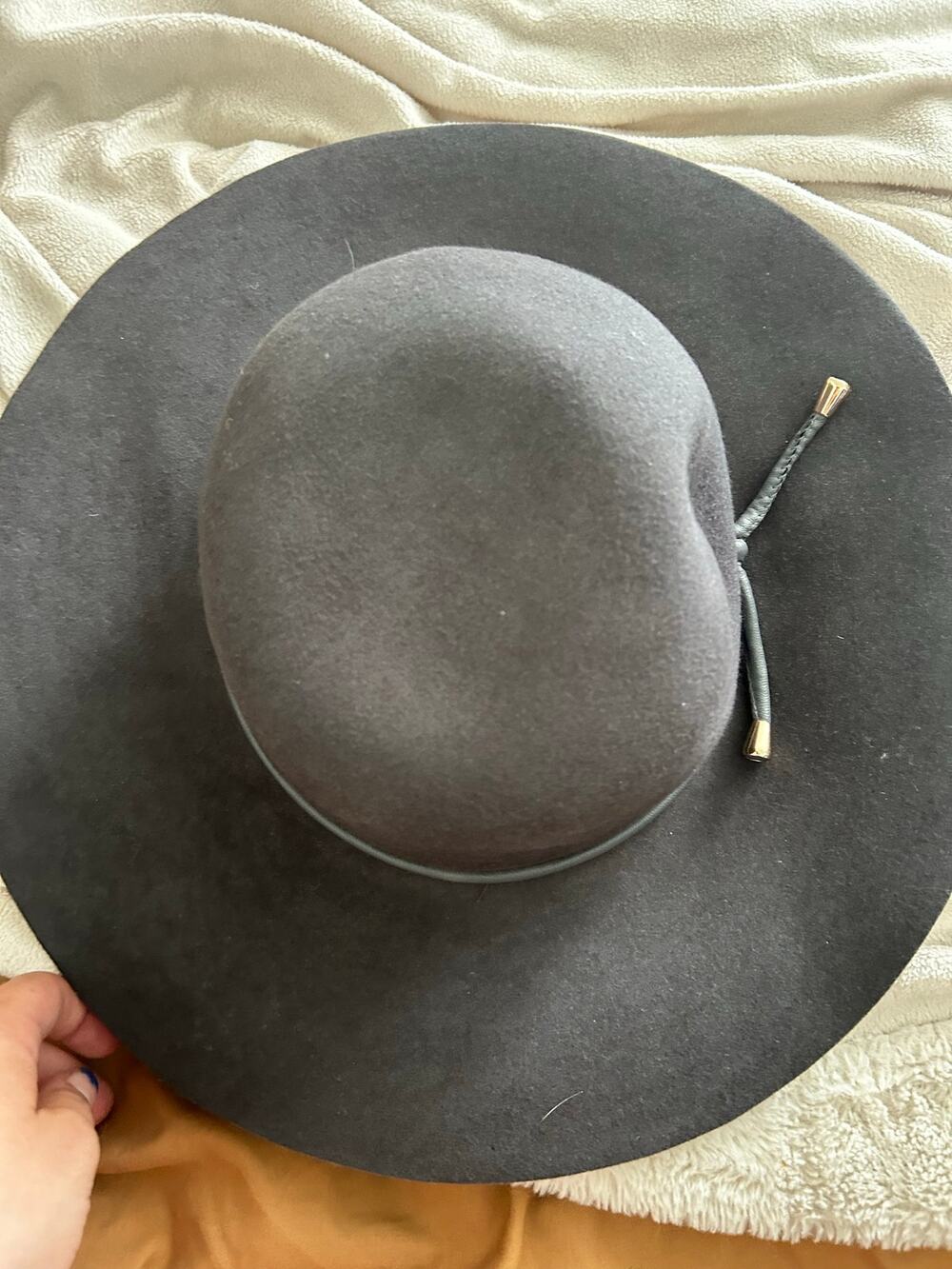 Scala 100% Wool Felt Wide Brim Rancher Fedora Hat Charcoal One Size